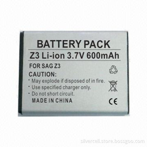 Li-ion Battery for Sagem Z3 with 600mAh Capacity